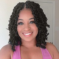 Passion Twist Hair - 8 Packs 10 Inch Passion Twist Crochet Hair For Women, Crochet Pretwisted Curly Hair Passion Twists Synthetic Braiding Hair Extensions (10 Inch 8 Packs, 2)