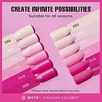 Mefa Pink Gel Nail Polish Set 6 Colors Hot Pink Shades Spring Neon Light Bright Pink Magenta Electric Tones Craze Nail Art Desi