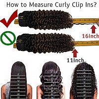 Caliee 3B 3C Curly Clip In Hair Extensions Jerry Curly 18Inch Ombre Natural Black Into Dark Brown Human Hair Brazilian Real Remy