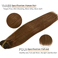 Caliee Clip In Hair Extensions Human Hair 20Inch Hair Extensions Clip In Human Hair Brown Hair Extensions Clip In Color Chocolat