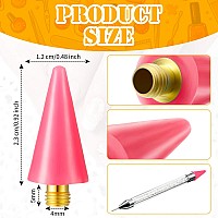 Blulu 16 Pcs Wax Tips For Nail Rhinestones Replacement Diamond Painting Wax Head Tips Rhinestone Picker Tool For Nail Dotting Pe