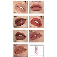 Maepeor Shiny Glossy Lipgloss Set 8Pcs Nonsticky Moisturizing Lip Gloss Longlasting High Shine Shimmer Liquid Lipstick For G