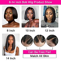 Foreverlove 16 Inch Bob Wig Human Hair 13X4 Lace Front Wigs Human Hair Pre Plucked 150 Density Unprocessed Brazilian Virgin Hum