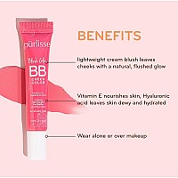 Purlisse Blush Glow Bb Cheek Color: Cruelty-Free & Clean, Paraben & Sulfate-Free, Cream Blush, Long Lasting, Vitamin E Hydrates | Vivid Coral 0.34Oz