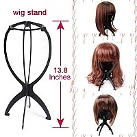 Ruiwen Hair 6Pcs Wig Stand Portable Wig Stand Collapsible Wig Holder Durable Wig Display 138 Inch Tool Travel Wig Stand For All