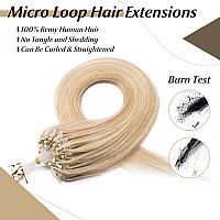 Sego Micro Loop Human Hair Extensions 22 Inch Ash Blonde And Bleach Blonde Micro Beads Hair Extensions Human Hair Cold Fusion Mi