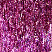 40 Hair Tinsel 100 Strands Sparkle Dark Persian Pink