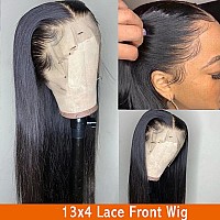 Isee Hair Transparent Lace Front Wigs Human Hair 10A Brazilian Straight Human Hair Wigs For Black Women 180 Density Pre Plucked