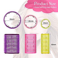 37 Pcs Aluminum Thermal Hair Rollers Set 3 Sizes Self Grip Hair Rollers 18 Pcs Duckbill Hair Clips Comb Hairdressing Styling To