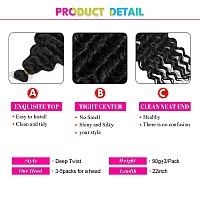 Deep Wavy Crochet Hair Long Curly Crochet Hair For Women 22Inch Ocean Wave Braiding Hair Deep Twist Crochet Braids Synthetic Bra