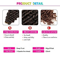 Deep Twist Braid Crochet Hair Curly 22 Inch Deep Wave Crochet Hair For Black Women Braids Ocean Wave Crochet Hair 22 Inch T30 3