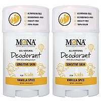 Mona Brands 100 Natural Deodorant For Kids For Girls Boys Sensitive Skin No Baking Soda No Aluminum Vegan Nongmo