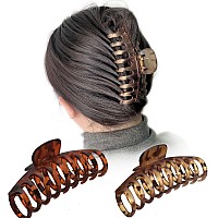 OWIIZI Big Claw Clips, 4.3 Matte Large Hair Claw Clips Leopard Print Non-Slip Ponytail Jaw Barrette Strong Hold Banana Jumbo Claw Clips for women Long Thick Hair(Single piece)