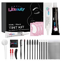 Libeauty Lash Black Color Kit Brow Kit Quick Voluminous Coloring With Complete Tools Eyelash Color Kit For Salon Or Home Hair Co