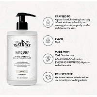 J R Watkins Moisturizing Gel Hand Soap Oud Plantbased Ingredients 12 Oz Pump