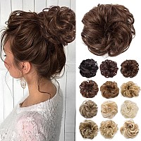 Benehair Messy Bun Hair Piece Scrunchy Updo Hair Pieces For Women Fluffy Wavy Hair Bun Scrunchies Donut Hairpiece Synthetic Chig