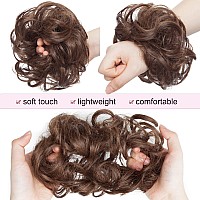 Benehair Messy Bun Hair Piece Scrunchy Updo Hair Pieces For Women Fluffy Wavy Hair Bun Scrunchies Donut Hairpiece Synthetic Chig