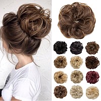 Benehair Messy Bun Hair Piece Scrunchy Updo Hair Pieces For Women Fluffy Wavy Hair Bun Scrunchies Donut Hairpiece Synthetic Chig