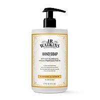 J R Watkins Moisturizing Gel Hand Soap Turmeric Citron Plantbased Ingredients 12 Oz Pump