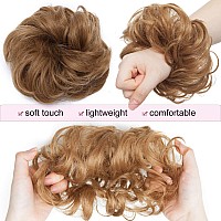 Benehair Messy Bun Hair Piece Scrunchy Updo Hair Pieces For Women Fluffy Wavy Hair Bun Scrunchies Donut Hairpiece Synthetic Chig