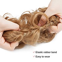 Benehair Messy Bun Hair Piece Scrunchy Updo Hair Pieces For Women Fluffy Wavy Hair Bun Scrunchies Donut Hairpiece Synthetic Chig