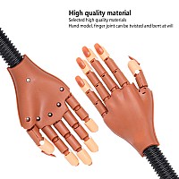 Lionvison Practice Hand For Acrylic Nailsflexible Moveable Fake Hand For Nail Practice False Nail Mannequin Hands Training Wit