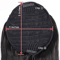 Ponytail Extension Human Hair Afro Straight Hair Ponytail For Black Women Human Hair Brazilian Virgin Human Hair Drawstring Pony