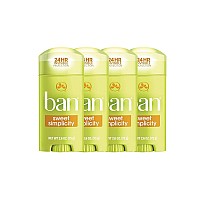 Ban Sweet Simplicity 24Hour Invisible Antiperspirant 26Oz Solid Deodorant Underarm Wetness Protection With Odorfighting In