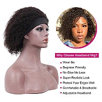 Legendhair Glueless Wig Human Hair Curly Bob Pixie Cut Headband Wigs Human Hair Afro Kinky Curly None Lace Front Wigs For Black