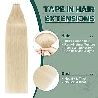 Benehair Remy Tape In Hair Extensions Human Hair Bleach Blonde Seamless Skin Weft Tape In Real Human Hair Extensions Straight Ha