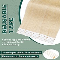 Benehair Remy Tape In Hair Extensions Human Hair Bleach Blonde Seamless Skin Weft Tape In Real Human Hair Extensions Straight Ha