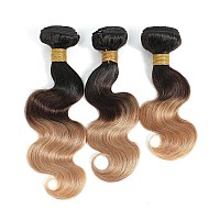 Kapelli Hair 10A Ombre Human Hair Bundles Ombre Brazilian Hair Body Wave T1B427 22 24 26 Ombre Brazilian Human Hair Vi