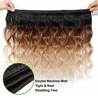 Kapelli Hair 10A Ombre Human Hair Bundles Ombre Brazilian Hair Body Wave T1B427 22 24 26 Ombre Brazilian Human Hair Vi