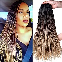 22 Inch 8Packs Senegalese Twist Hair Crochet Braids 30Standspack Synthetic Braiding Hair Extensions For Black Women 22 Inch 1