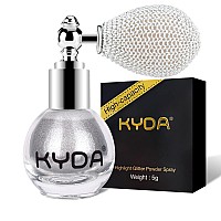 Kyda Highlighter Powder Spray Glitter High Gloss Spray Shimmer Sparkle Powder Makeup Spray For Face Body Cosmeticmetallic Sil