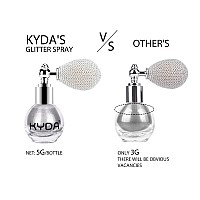 Kyda Highlighter Powder Spray Glitter High Gloss Spray Shimmer Sparkle Powder Makeup Spray For Face Body Cosmeticmetallic Sil