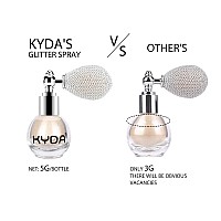 Kyda Highlighter Powder Spray Glitter High Gloss Spray Shimmer Sparkle Powder Makeup Spray For Face Body Cosmeticlight Gold