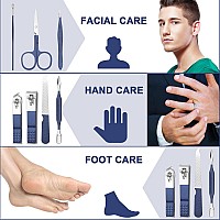 Travel Manicure Set Mens Grooming Kit Women Nail Manicure Kit Aceoce Manicure Pedicure Kit Manicure Set Professional Gift For