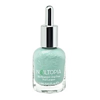 Nailtopia Plantbased Chip Free Nail Lacquer Non Toxic Biosourced Longlasting Strengthening Polish I Sea You Seafoam