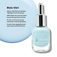 Nailtopia Plantbased Chip Free Nail Lacquer Non Toxic Biosourced Longlasting Strengthening Polish Hula Girl Sky Blu