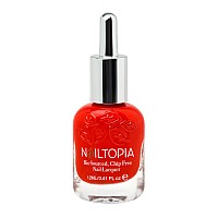 Nailtopia Plantbased Chip Free Nail Lacquer Non Toxic Biosourced Longlasting Strengthening Polish Red Hot Summa Red