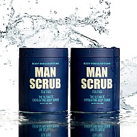 Body Prescriptions Body Scrub For Men2 Pack Ultimate Exfoliating Scrub Infused With Tea Tree In Jar With Twist Top