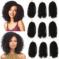 8 Inch Short Passion Twist Marlybob Crochet Hair 9 Bundles Kinky Curly Short Crochet Braids Twist Crochet Braiding Hair 9Bundle