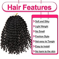 8 Inch Short Passion Twist Marlybob Crochet Hair 9 Bundles Kinky Curly Short Crochet Braids Twist Crochet Braiding Hair 9Bundle