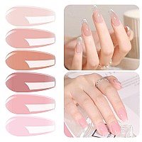 Vishine Gel Nail Polish Kit Soak Off Nail Gel Trendy Jelly Nude Pink Transparent Colors Sheer Color Kit For Home Pro Nail Salon