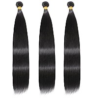 Yareesong 12A Remy Brazilian Straight Human Hair 3 Bundles 323232Inch Brazilian Straight Wave Human Hair Bundles 100 Unprocesse