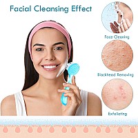 3 Pieces Facial Cleansing Brush Acrylic Handle Face Scrubbers Soft Bristle Exfoliator Cleaner Brush Scrub Exfoliating Facial Bru