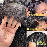 Deep Wave Lace Closure Wig Pre Plucked 4X4 Hd Transparent Deep Curly Lace Front Wigs Human Hair For Women Unprocessed Glueless B