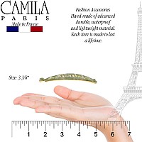 Camila Paris CP3107 French Small Banana Clip Hair Comb, Flexible Banana Clips Hair for Thin Hair Ponytail Holder Interlocking Banana Hair Clips Styling Hair Banana Clips for Women Made in France