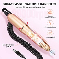 Subay Professional Nail Drill Machine For Acrylic Nails Gel Nails 20000Rpm Electric Nail File Kit For Nail Salon Supplies Ele